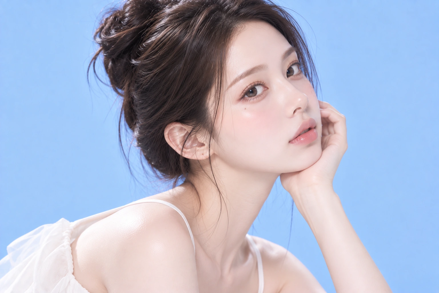 額プロテーゼ モデル写真