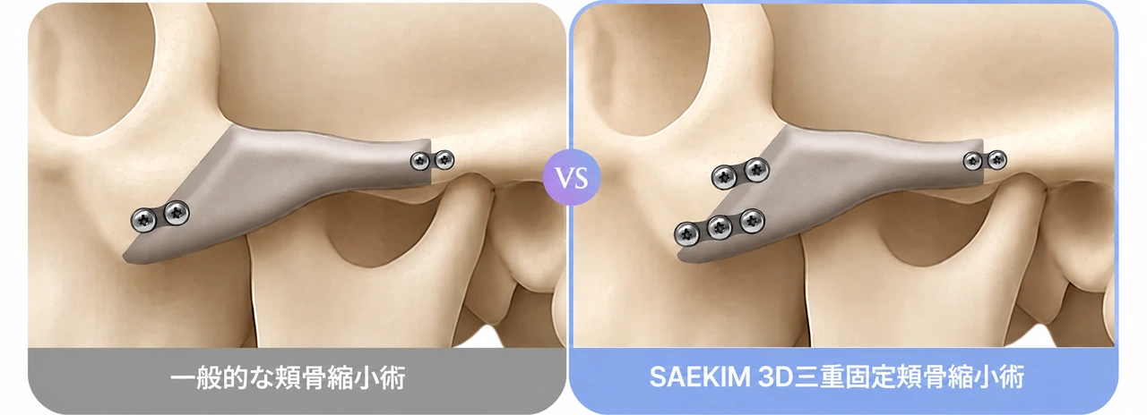 頬骨の固定方法の比較